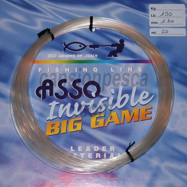 asso invisible big game fluorocarbon leader 20m