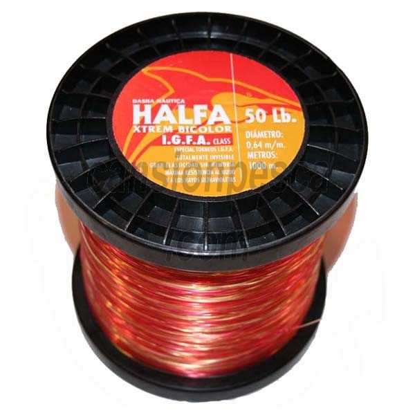 nylon halfa xtrem bicolor 1000m/50LB I.G.F.A.