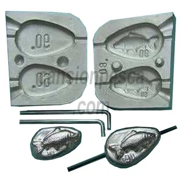 molde de plomo carpiste plat medallon inline 60/90gr nº 80 - p 91102 4596 molde de plomo carpiste plat medallon inline 60/90gr n