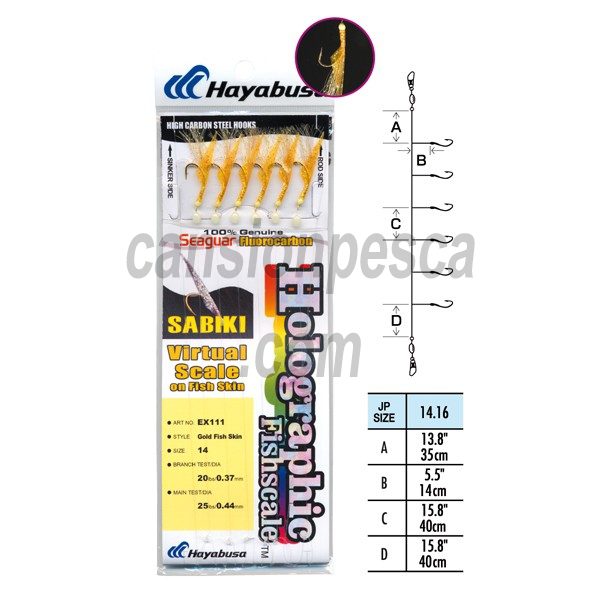 jurelera hayabusa sabiki holographic fishscale EX111
