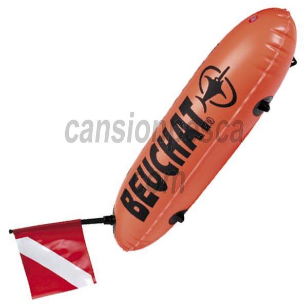 boya beuchat torpedo con bandera y cabo