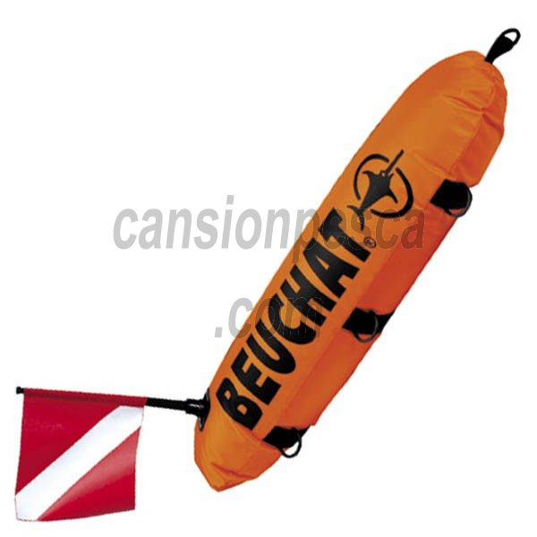 boya beuchat torpedo doble cubierta con bandera y cabo