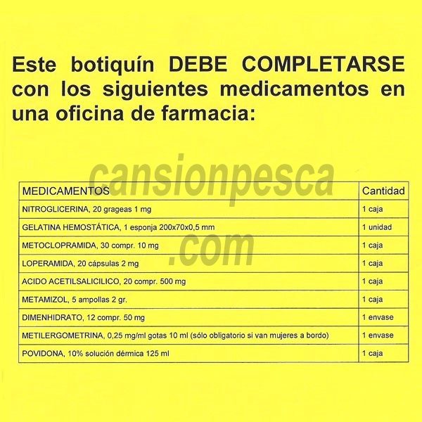 botiquin embarcaciones de recreo zona 3 y 4