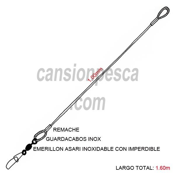 bajo atun leader fluorocarbon para peces rigidos