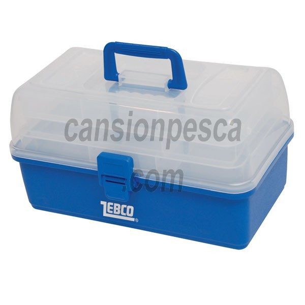 caja zebco transparent tackle box