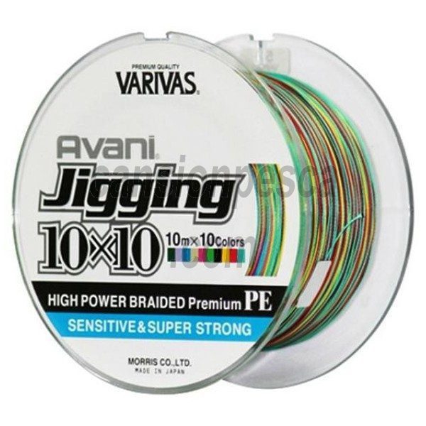 trenzado varivas avani jigging pe multicolor (10mx10 colores) 300m