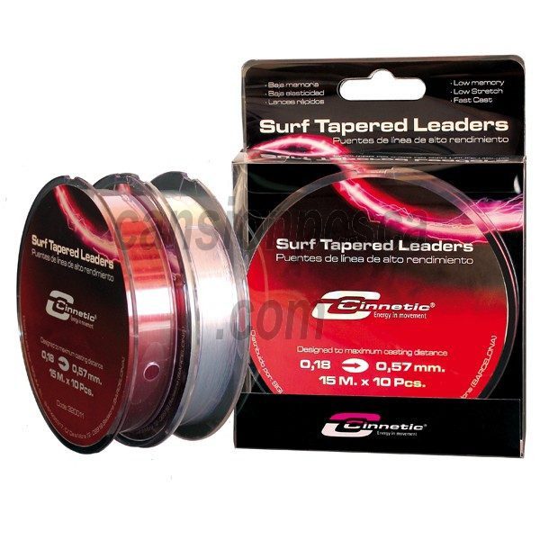 cola de rata cinnetic surf tapered leaders 15mx10