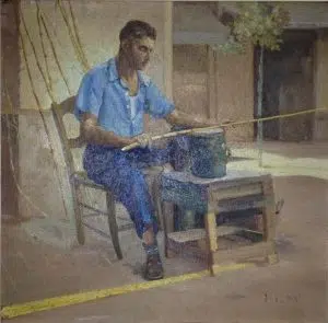HISTORIA - Cuadro Andres Lopez Serra enderezando canas HISTORIA - Cuadro Andres Lopez Serra enderezando canas