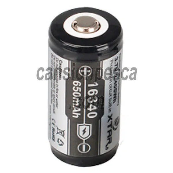 bateria recargable xtar 16340 650mAh