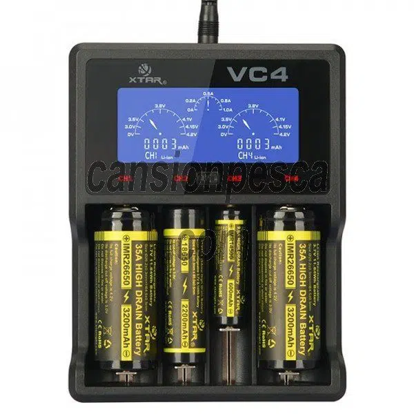 cargador inteligente xtar digital vc4 premium usb - cargador xtar vc4 cargador inteligente xtar digital vc4 premium usb