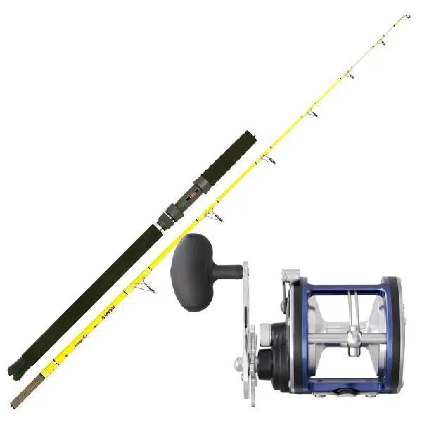 carrete cinnetic combat 4/0+caña grauvell kona crazy 20