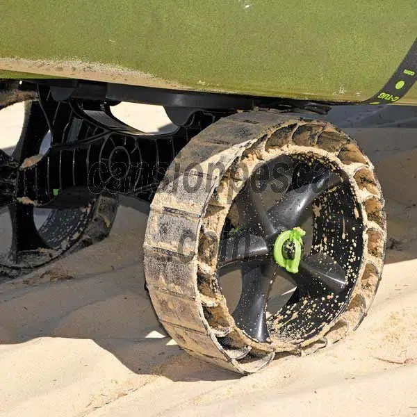 Alternative view of carro transporte kayak railblaza sandtrakz