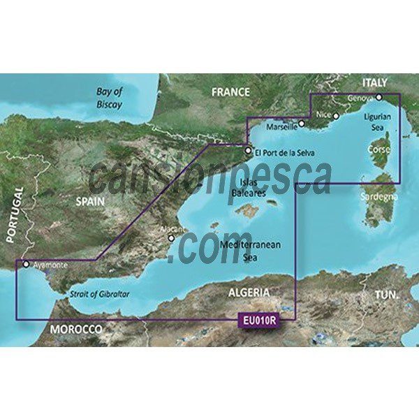 cartografia nautica garmin bluechart g3 Mediterranean Sea Genova-Ayamonte - cartografia nautica garmin bluechart g3