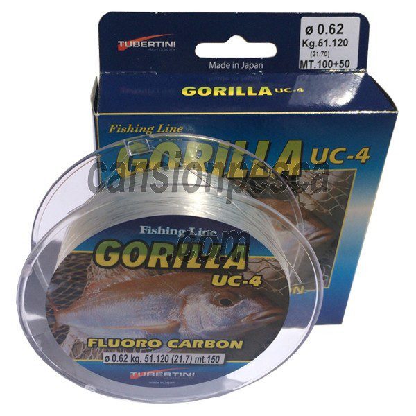 tubertini gorilla uc-4 fluorocarbon 150m - fluoro carbon tubertini gorilla uc 4