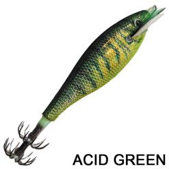 jibionera cinnetic squid jig tiger glow acid green