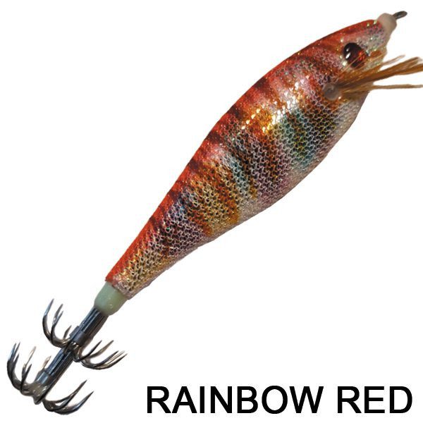 jibionera cinnetic squid jig tiger glow rainbow