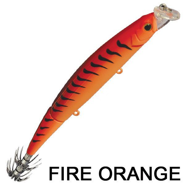 jibionera dtd calamari hunter 13cm - jibionera dtd calamari hunter fire orange