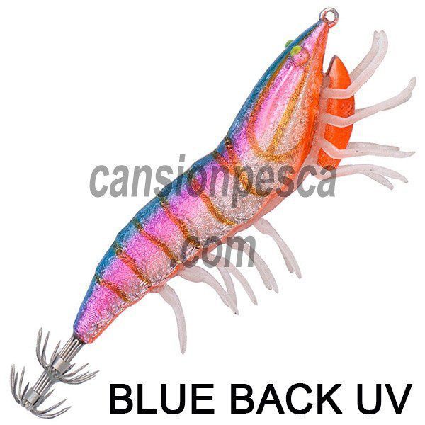 jibionera savage gear 3d hybrid shrimp egi jig - jibionera savage gear 3d hybrid shrimp egi jig blue back uv