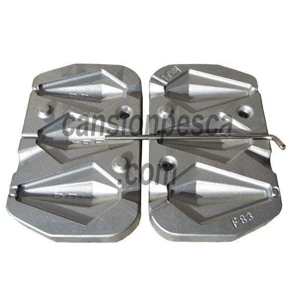 molde de plomo trapezoidal inline a1 e6 100gr nº 83