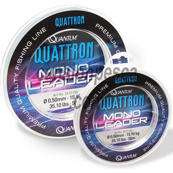 nylon quantum quatro mono leader 50m - nylon quantum quattron mono leader 50m