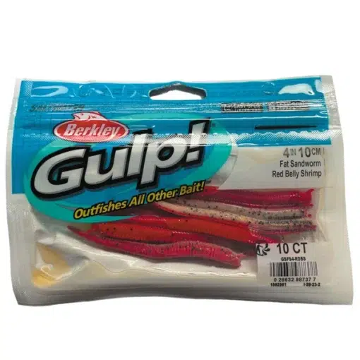 pez vinilo berkley glup sw red belly shrimp 10cm