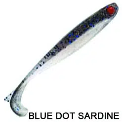 pez vinilo mustad keel tail minnow 3" - pez vinilo mustad keel tail blue dot sardine pez-vinilo-mustad-keel-tail-blue-dot-sardine