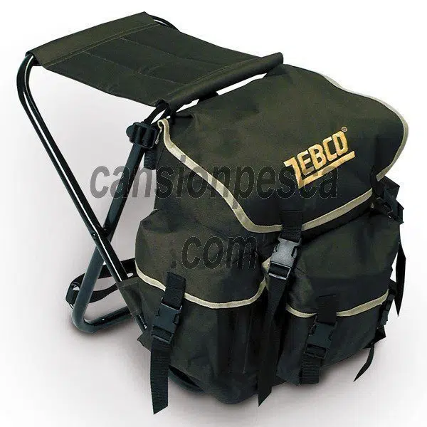 silla zebco con mochilla