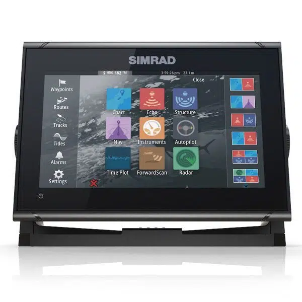 gps plotter sonda simrad go9 xse con transductor HDI