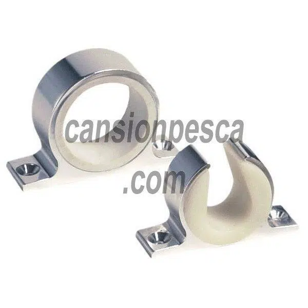 soporte caña techo/pared aluminio anodizado lee's plata mate