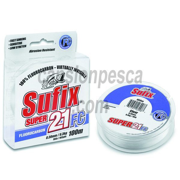 sufix super 21fc fluorocarbon 100m - sufix super fluorocarbon 21 fc