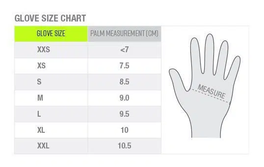 guantes zhik g1 half finger glove - tallas guantes guantes zhik g1 half finger glove - Imagen 2