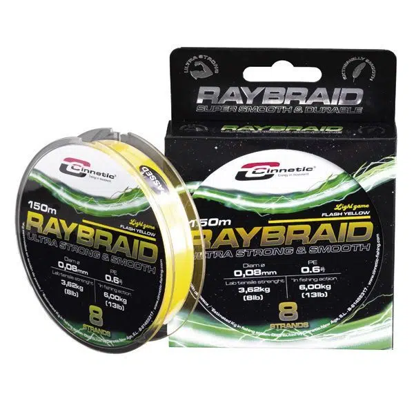 trenzado cinnetic raybraid 8 light game 150m - trenzado cinnetic raybraid 8 flash yellow trenzado-cinnetic-raybraid-8-flash-yellow