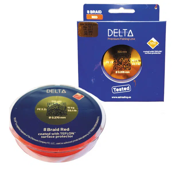 trenzado delta teflon 8 braid red 300m - trenzado delta teflon 8 braid red 1 trenzado-delta-teflon-8-braid-red-1